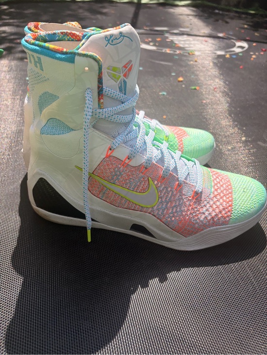 Nike Other - Nike Kids High-Top Sneakers - Light Green, Coral, White, Blue